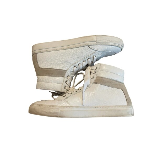KOIO Primo High Top Leather Sneakers White Grey Suede EU 39 US 9 W 7.5 M - Picture 4 of 13
